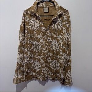ORTTU Brown Floral Shirt Size XL